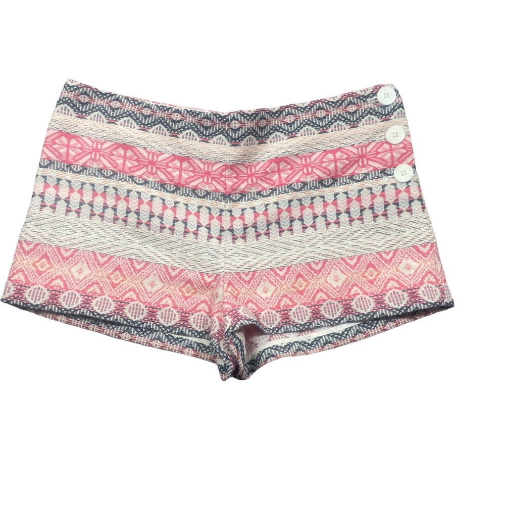 Chelsea &‎ Violet Shorts Medium Aztec Design Button Side